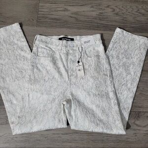 Express Women's Silver Patterned Jeans